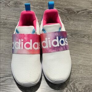 Adidas Kids' White and Pink Slip-On Sneakers